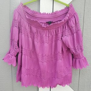 Lane Bryant Off The Shoulder Scalloped Trim 14/16